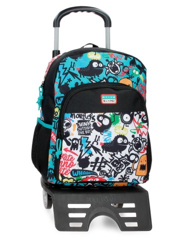MOCHILA ADAP. 40CM. C/CARRO. MOVOM MONSTERS